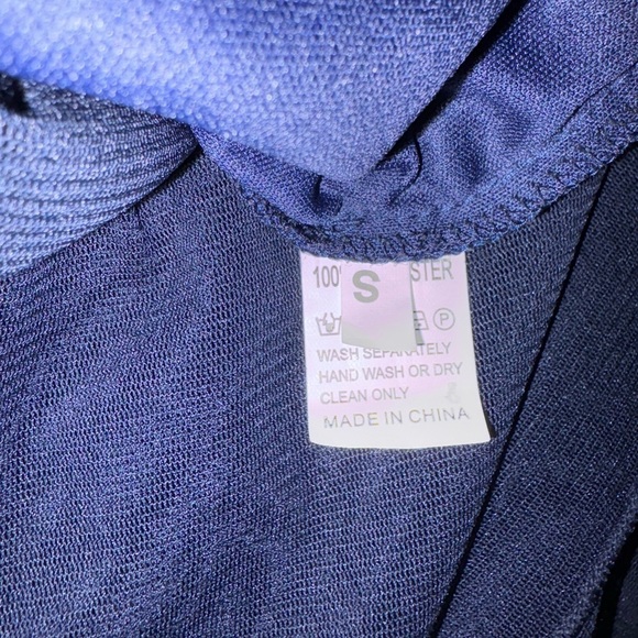 Formal Gown Size Small Mermaid Navy Sequins Sleeveless - Picture 6 of 9